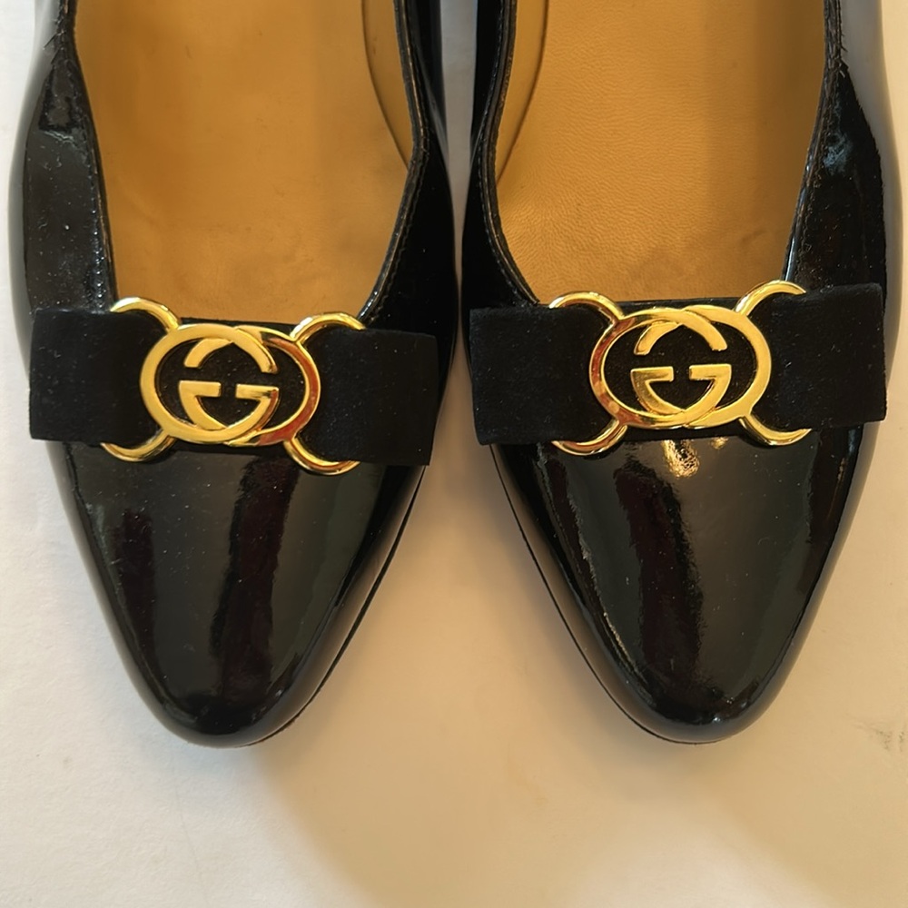 Gucci Black Leather Flats - Picture 15 of 16